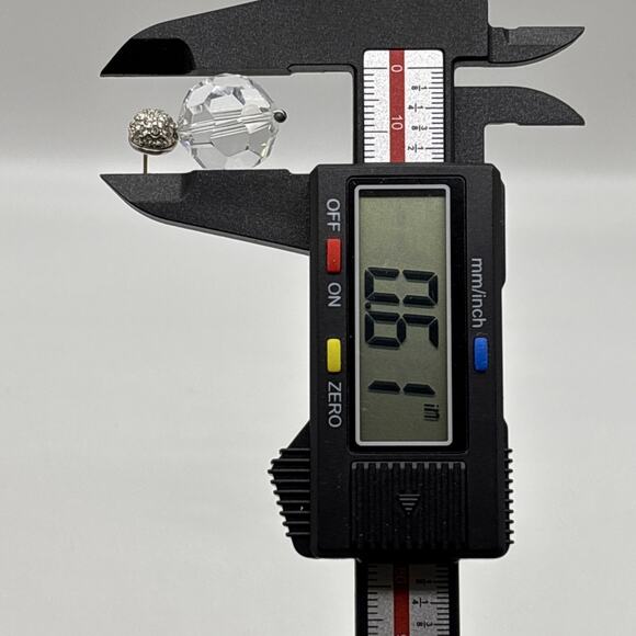 Swarovski Swan Signed Silver Tone Crystal Ball Dangle Post Earrings With Box - Picture 9 of 9